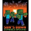 Juniors Womens Minecraft Sun's Down Zombies Around T-Shirt - 2 of 4