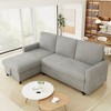 Celebalcony 77.2" Upholstered Sofa Bed, L Shaped Sectional Couch with Side Storage Package, Comfortable 3 Seat Sofa Couches for Apartment - 4 of 4