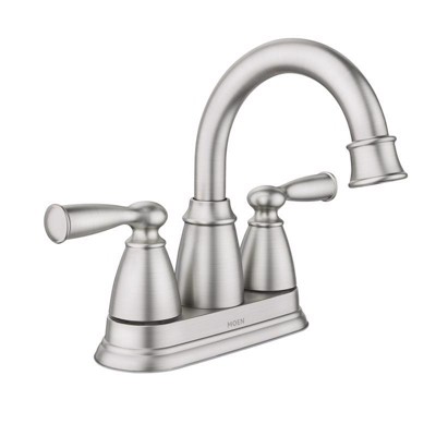 Moen Banbury Brushed Nickel Centerset Bathroom Sink Faucet 4 in. Model No. 84943SRN