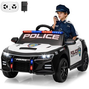 12V Police Car Ride on Car for Kids, Ride on Toys for Big Kids Cop Cars with Remote Control, Battery Powered Alert Tones - 1 of 4