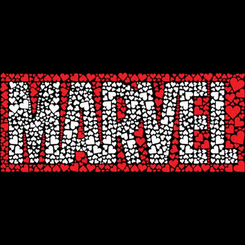 Men's Marvel Heart Fill Logo T-Shirt, 2 of 6