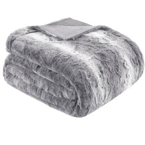 Gulches Cozy Reversible Faux Fur Blanket - Soft Texture, Machine Washable & Oeko-Tex Certified - 1 of 4