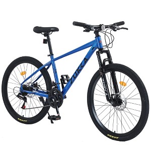 RISOKEYS 26 Inch Mountain Bike with Front Suspension Dual Disc Brake 24 Speed Hardtail MTB All Terrain Mountain Bike for Teen Women Men - 1 of 4