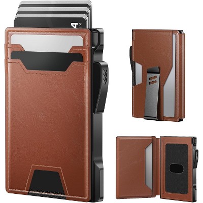 Paaaawaters typecase Wallet for Men: Rfid-blocking with Money Clip Slim Leather Bifold ID Window Smart Pop Up Card