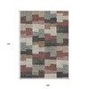 Orange Copper And Charcoal Geometric Washable Indoor Outdoor Area Rug - 3 of 4