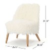 CAVINAS Velvet Accent Chair with Mid-Height Curved Back and Metal Legs,Modern Upholstered Living Room Chairs,Reading Chairs for Living Room - 3 of 4