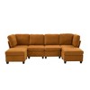 Resenkos U-Shaped 6-Seat Sectional, Configurable Modular Couch with Chaise and Storage Ottoman, - 3 of 4