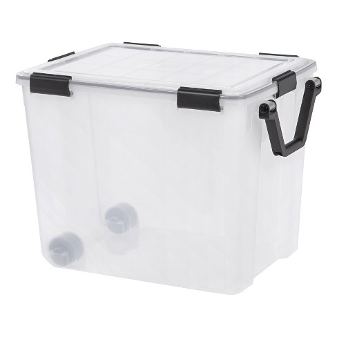 IRIS USA 3Pack 62qt WEATHERPRO Airtight Plastic Storage Bin with