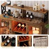 Nasitip Wine Bar Cabinet with Led Light, Wine Rack and Glass Holder, Buffet Sideboard for Living Room, Dining Room - 4 of 4