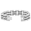 Pompeii3 Men's Steel Brushed And Black Two Tone 16.5mm Link Flexible 8 " Bracelet - 2 of 3