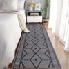 Washable Modern Geometric Rug Non Slip Low Pile Rug Soft Contemporary Throw Floor Cover Foldable Indoor Carpet for Living Room Bedroom Playroom - 4 of 4