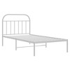 vidaXL Single Bed Frame with Headboard, Robust Metal Construction, Extra Under-Bed Storage - image 4 of 4