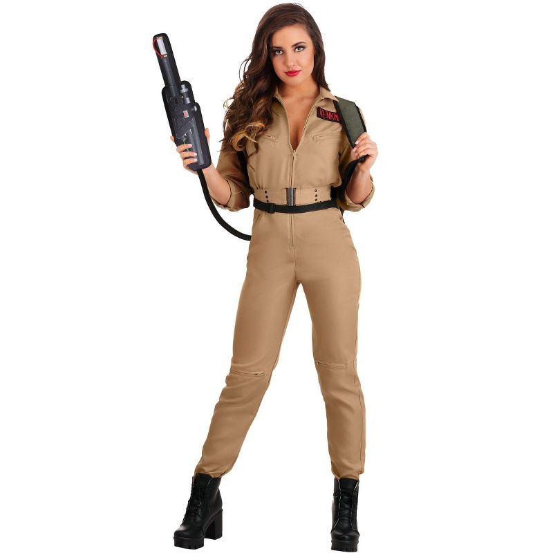 HalloweenCostumes.com Ghostbusters Plus Size Costume Jumpsuit for Women., 1 of 17
