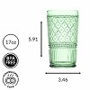 Godinger Silver Set of 4 Claro High Ball Glasses Green: Crystal Drinkware, 17 oz Capacity, Dishwasher-Safe, 5.91" Height - 3 of 3