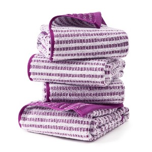 TOWN & COUNTRY PLAY 4-Piece Striped Reversible Terry Brights Hand Towel Set - 1 of 4