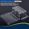 Clear Plastic Hinged Take-Out Containers  Clamshell Food Containers- Takeout Tray with Secure Lid Closure - 2 of 4