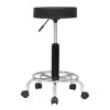 Calico Designs Deluxe Height Adjustable Swivel Padded Swivel Stool with Casters Chrome/Black - 4 of 4