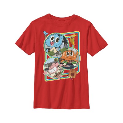 Boy S The Amazing World Of Gumball Elmore S Favorite Characters T Shirt Target - roblox spider man far from home shirt
