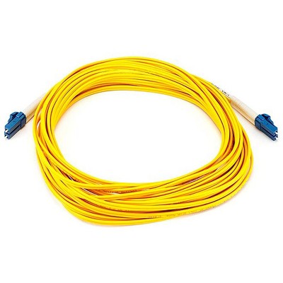 Monoprice Fiber Optic Cable - 10 Meter - Yellow | LC to LC, 9/125 Type, Single Mode, Duplex