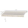 VisioGear Retractable Awning, 12'*10' Patio Awnings with Manual Crank Handle for Deck, Yard, Beige & White, 141.7"*96.5"*59.1" - 3 of 4