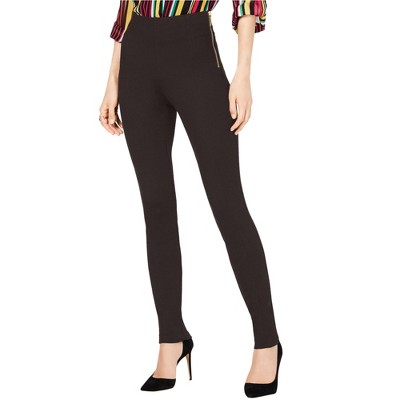 I.N.C International Concepts Womens Side Zippers Casual Leggings, Brown, 4