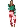 #followme Womens One Piece Christmas Themed Adult Bodysuit Microfleece Hoody Winter Pajamas - 2 of 4