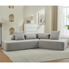128'' Boucle Teddy Fabric Minimalist Modular L-Shaped Sectional Sofas with 2 Throw Pillows and 2 Lumbar Pillows - 3 of 4
