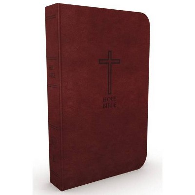 KJV, Thinline Bible, Large Print, Imitation Leather, Red Letter Edition - by  Thomas Nelson (Leather Bound)