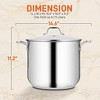NutriChef 12-Quart Stainless Steel Stock Pot - 18/8 Food Grade Steel Heavy Duty - 2 of 4