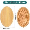 Natural Bamboo Hair Brush(No handle), Massaging Scalp, Detangling brush Bamboo Scalp Massager Bamboo Comb - 2 of 4