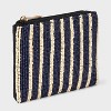 Beaded Striped Zip Pouch - A New Day™ White/Blue - 2 of 4