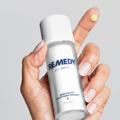 Remedy Skin Healthy Aging Serum with Retinol, Glycolic Acid, Niacinamide, Argireline for Fine lines, Wrinkles, Firmness and Elasticity - 1 fl oz