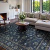 Lahome Vintage Vine Center Full Coverage Short Pile Velvet Rectangular Indoor Area Rug - 3 of 4