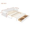 4-in-1 Multifunctional Daybed with Removable Desk, Storage Drawers & Hydraulic Side Table for Bedroom, Apartment or Home Office-3irtyhousy - 4 of 4