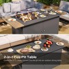 YARDGRACE Propane Fire Pit Table 64 Inch with Lid, 55, 000 BTU Gas Fire Pits for Outside Patio with Glass Wind Guard - 4 of 4