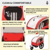 2-in-1 Bike Trailer, Double Seat Behind Bike Trailer Kids Jogger, Universal Bicycle Coupler Foldable Front Wheel with Pivot for 1 Or 2 Toddlers, Kids - 3 of 4