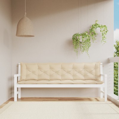 vidaXL Garden Bench Cushions 2 pcs Beige 78.7"x19.7"x2.8" Oxford Fabric
