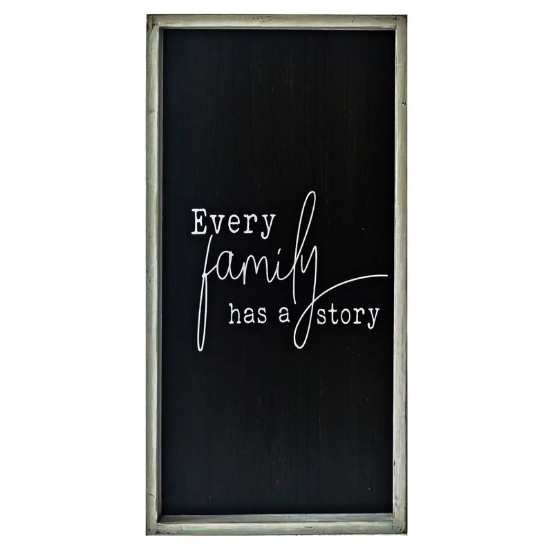 VIP Wood 23.5 in. Black Every Family Has A Story Wall Plaque with Frame, 1 of 2