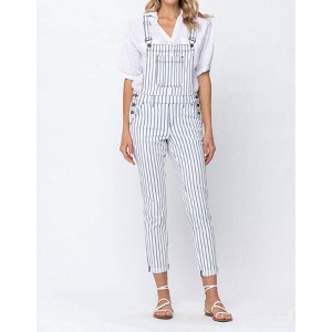 Women's Railroad Stripe Overalls - Judy Blue - 1 of 4