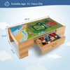 Safstar Kids Wooden Train Set & Double-Sided Table Playset w/100 Pieces & Storage Drawer - 2 of 4