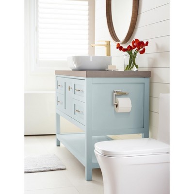 Polished Nickel and Champagne T-Handle Cabinet Knob