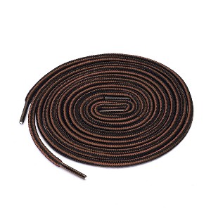 Elerevyo Round Rope Dual Colored Striped 0.2" Thick Boot Sneakers Shoelace 3 Pairs - 1 of 4