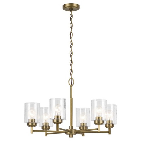 6-Arm Candelabra Chandelier Ceiling Light Brass Finish - Hearth & Hand™  with Magnolia