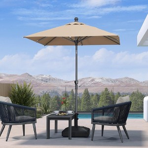 PURPLE LEAF Patio Umbrella Outdoor Table Umbrella Aluminum Frame Market Umbrella Sun Umbrella with 8 Sturdy Ribs - 1 of 4