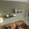 SEVOBAL Utility Storage Shelves Bookshelf Set of 2 Wide Floating Shelves, Modern Wall-Mounted Storage for Living Room, Grey, 49"*11"*4" - 4 of 4