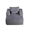 49“W Corduroy Sponge Sofa, Single Lounge Chair, Accent Chair, Sleeper Chair with Pillow, No Assembly Required-ModernLuxe - 4 of 4