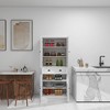 Sevobal Utility Storage Cabinets, Freestanding Cabinet with Adjustable Shelves and Drawers for Living Room Kitchen Hallway, White, 75.9"*38.8"*181.4" - 3 of 4