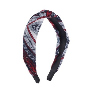 Unique Bargains Fashion Knotted Headbands Wine Red 1 Pc - 1 of 4