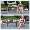 35"x24" Aluminum Folding Camping Table，Portable Table with Adjustable Height(16"–25"), Light-Weight for Indoor/Outdoor, Beach, Picnics, and RV Trips - 4 of 4