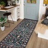 Coolmee Washable Area Rug for Living Room, Retro Mottled Floral Boho Rug Non Slip Low Pile Soft Floor Carpet for Bedroom Home Office - 3 of 4